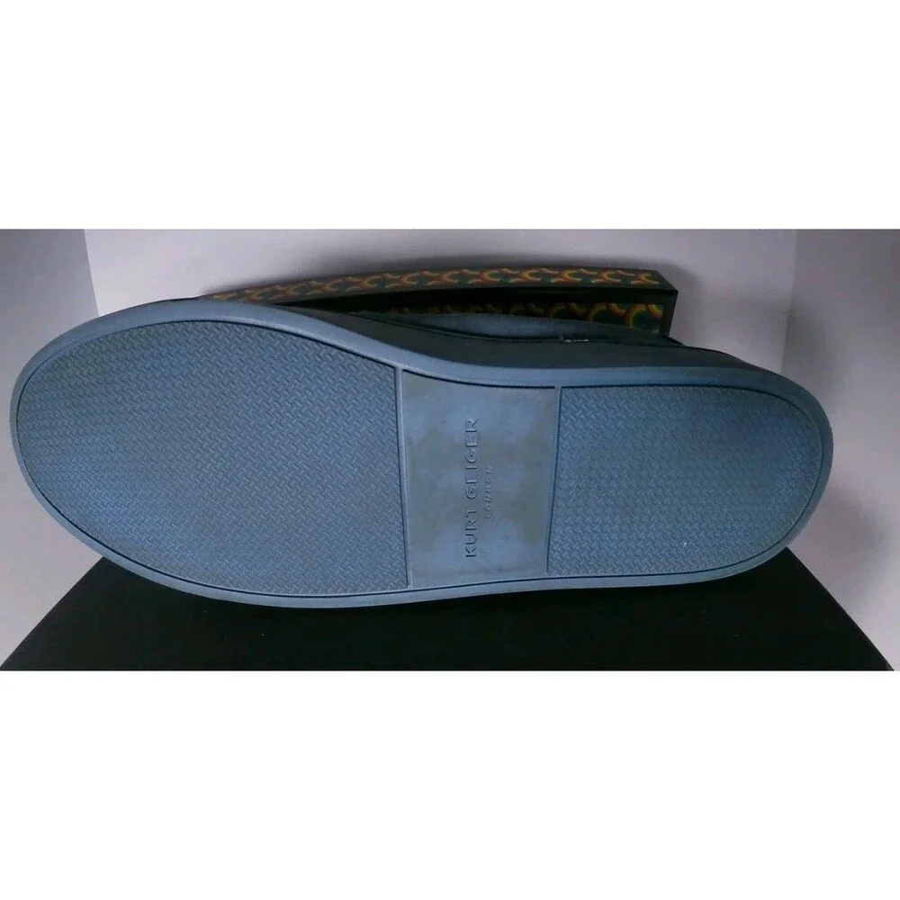 Kurt Geiger London Men's Lennon Slip on Blue Suede Sneakers Us 13 Used with box